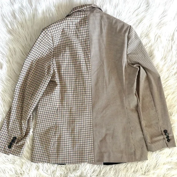 La Ligne Plaid Print Blazer NWT Size 14 & 10 - Picture 13 of 14